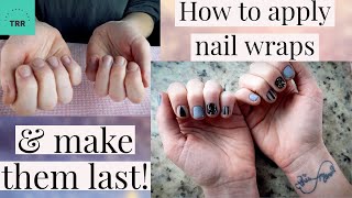 HOW TO APPLY LILY AND FOX NAIL WRAPS. Short nail tips to make polish stickers last longer!