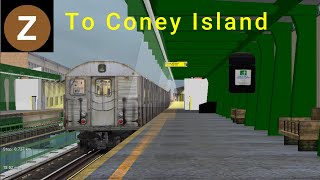 Openbve: R32 Z From Jamaica Center To Coney Island via 4 Av (LCL) Via Sea Beach (Exp)