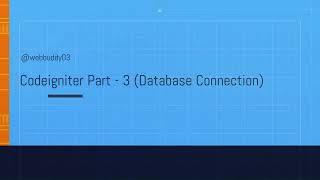 PHP Codeigniter Tutorial in Hindi #3 Database Connection #database #connectivity #using #codeigniter