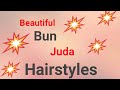 simple hairstyle | beautiful bun juda | hair style girl | bun hair tutorial