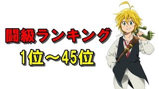 七つの大罪 闘級ランキング1位～45位【最新まとめ】【アニ天】