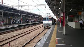 9月10日西国分寺駅 新鶴見A73運用 72レ 隅田川シャトル EF65-2060 貨物色 赤プレート