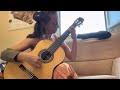 Elina Chekan - Leo Brouwer Etude no. 1 on a new La Gloria guitar by Federico Sheppard.