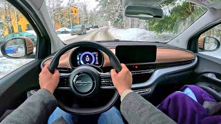 2023 Fiat 500e | Winter POV Test Drive - Review | 4k HDR Super Quality!