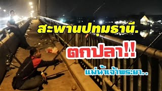 Vlogตกปลาแม่น้ำเจ้าพระยาสะพานปทุมธานี หลังเลิกงาน ทริปตกปลาEP.70