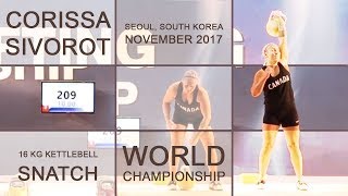 Corissa Sivorot | 16 kg kettlebell snatch @ IUKL Kettlebell World Championships 2017 (Seoul, Korea)