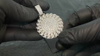 5.75 Carat VVS1 Moissanite Iced Out Cuban Medallion