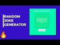 Create the Best Random Joke Generator with HTML, CSS, and JavaScript for Frontend Projects.