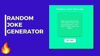 Create the Best Random Joke Generator with HTML, CSS, and JavaScript for Frontend Projects.