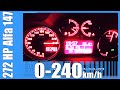 Alfa Romeo 147 1.9 JTD TUNED 272 HP 0-240 km/h FAST! Acceleration