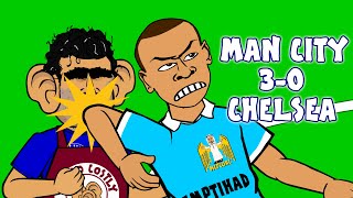 Man City vs Chelsea 3-0 (2015, Goals Highlights Kompany Fernandinho Aguero Begovic Costa)