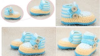 How to Crochet Baby Shoes: Handsome and comfortable Boots  2/4