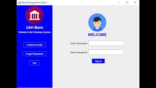 Bank Management System Project in Java Swing without database