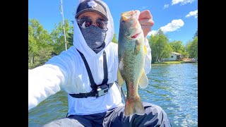 Talbot River Kayak Fishing in Ontario.  Largemouth and bluegill catch and cook.