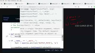 9.Birthday cake candles in python