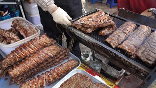 selling 220lb a day, Grilled Back Ribs!? Tteok-galbi, Grilled quail, Korean street food