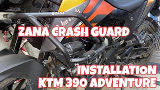 Finally Zana Crash guard without Sliders installed on KTM 390 adventure