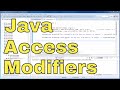 Java Tutorial - 13 - Public and Private Access Modifiers