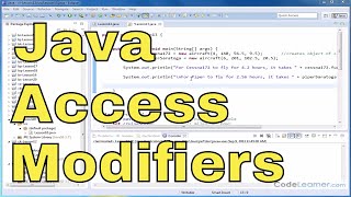 Java Tutorial - 13 - Public and Private Access Modifiers