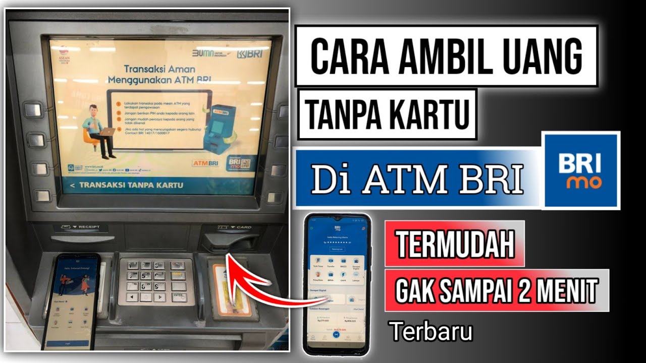 Tutorial Cara Tarik Tunai BRI Tanpa Kartu ATM | Cara Tarik Tunai ATM ...