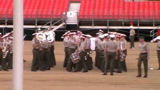 Royal Marines Massed Bands rehearse for Beating Retreat - May 2016