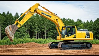 On-Site Action: Komatsu PC-210 Excavator Loading Trucks