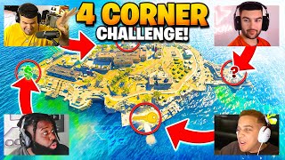 The 4 CORNER CHALLENGE on Warzone Rebirth Island!