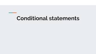 Java for Beginners - Module 5 Conditional statements - Intro