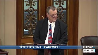 Senator Jon Tester highlights accomplishments, thanks legislators and staff in final floor speech