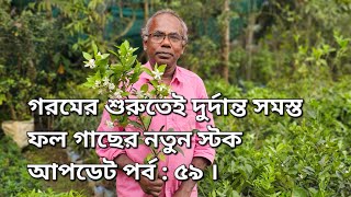 গরমের শুরুতেই দুর্দান্ত সমস্ত ফল গাছের নতুন স্টক আপডেট পর্ব : ৫৯ ।