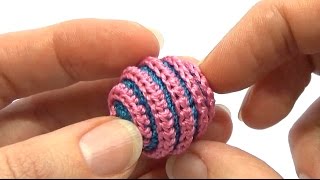 Рельефная обвязка бусины для слингобус (МК №6) // Relief Crochet Beads Tutorial