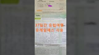 37일간 유럽여행 유레일패스 사용