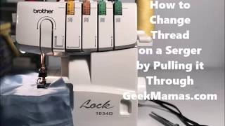 How to Easily Change Thread Colors on a Serger by Pulling It Through