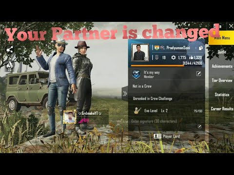 How To Add Partner In Pubg How To Change Partner In Pubg Youtube