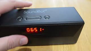 SoundBot SB1023 bluetooth alarm clock fm radio wireless speaker unboxing