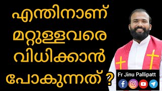 എന്തിനാണ് മറ്റുള്ളവരെ വിധിക്കാൻ പോകുന്നത്? #shorts #frjinupallipatt #kerala #daily