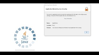 Application Blocked by JAVA Security | Solved!!!!