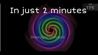 How to make rainbow spiral in Python || Python turtle graphics ||