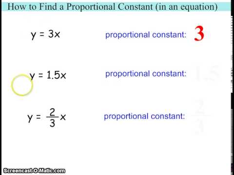 How to Find a Proportional Constant (in an equation) How to Find a Proportional Constant (in an equation)