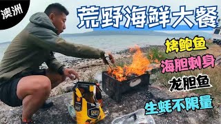 韩船长在澳洲捕来一筐海鲜，鲍鱼烧烤海胆刺身，龙胆鱼怎么吃呢？