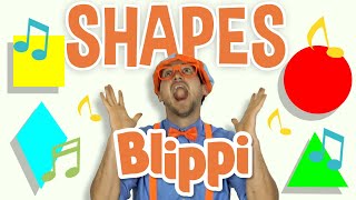 Blippi | Shapes Song + MORE ! | Learn with Blippi | Song for Kids |  Educational Videos for Kids