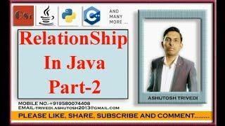 RelationShip In Java Part-2 ||Java Tutorial for RelationShip
