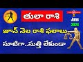 Tula rasi phalalu 2024 in telugu| Tula rashi June month 2024|Libra Horoscope|Gurubrahma