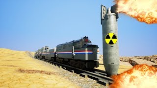 Lego Train VS Nuclear Bomb Explosions And Crashes | Brick Rigs