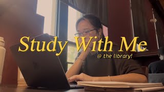 90 minute typing asmr // study with me at the library