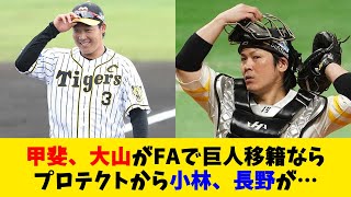 【悲報】甲斐、大山がFAで巨人移籍ならプロテクト枠から小林、長野が外れる可能性