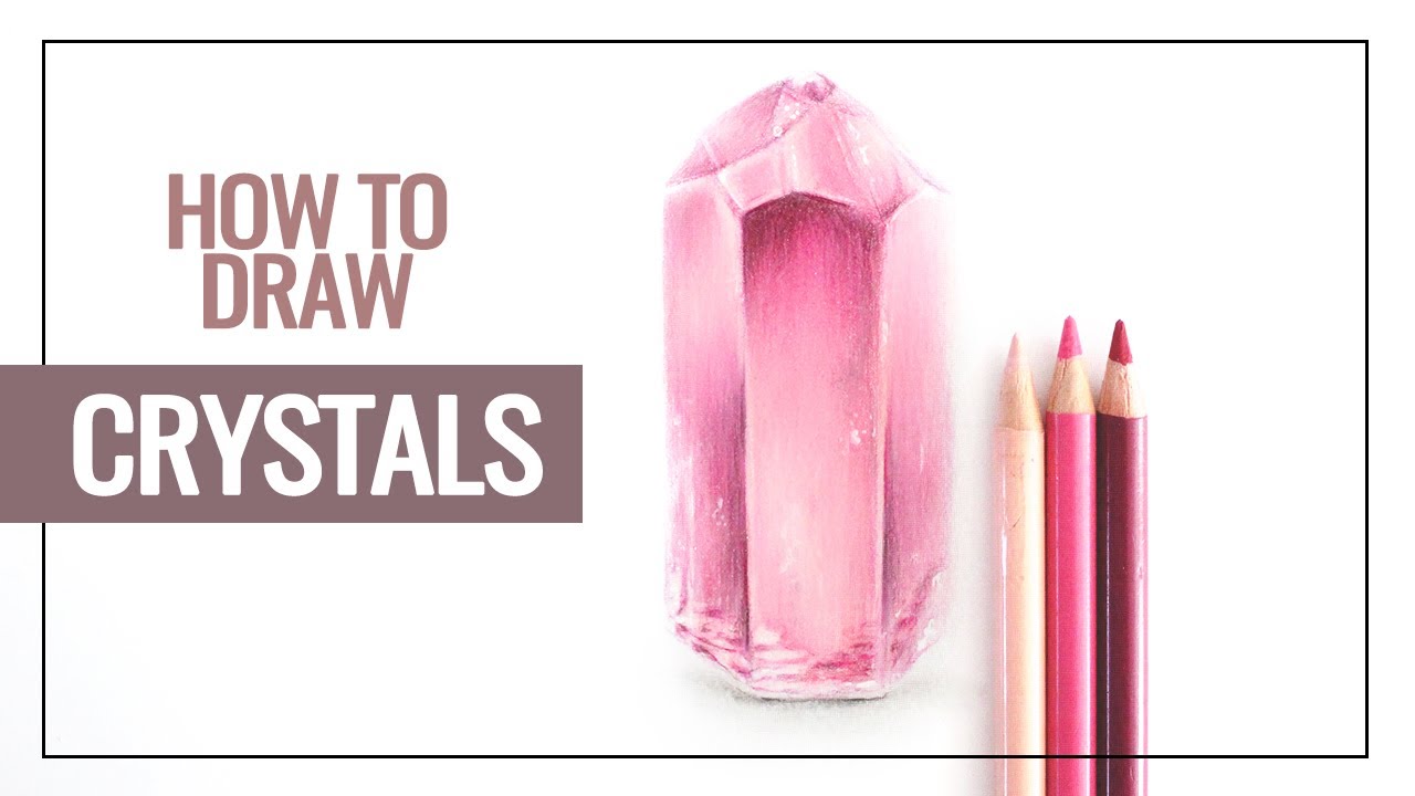 HOW TO DRAW Crystals Easy Step By Step Tutorial - YouTube