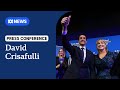 LIVE: Incoming Queensland Premier David Crisafulli delivers address after election win | ABC News