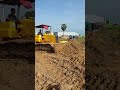 Bulldozer pushes the soil in action. #bulldozer #dumptruck #excavator