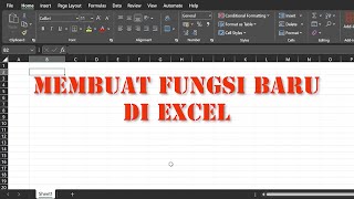 Membuat Fungsi Baru di Excel